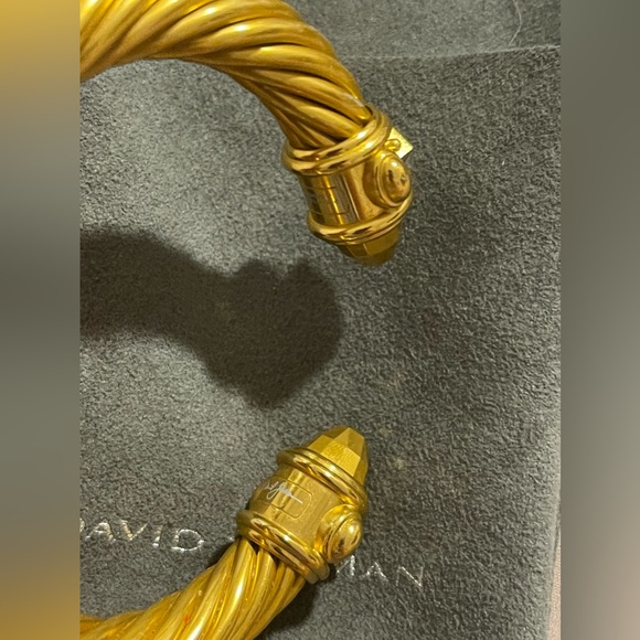 NWT Discontinued DAVID YURMAN Amber Gold 10 mm Aluminum Renaissance Cable Bangle - Picture 6 of 7